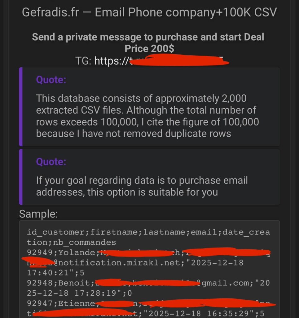 Gefradis cyberattaque