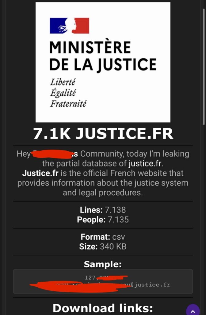 Ministère justice cyberattaque