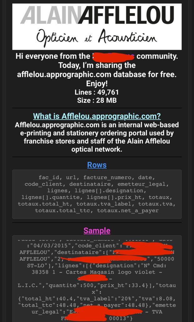 Afflelou cyberattaque