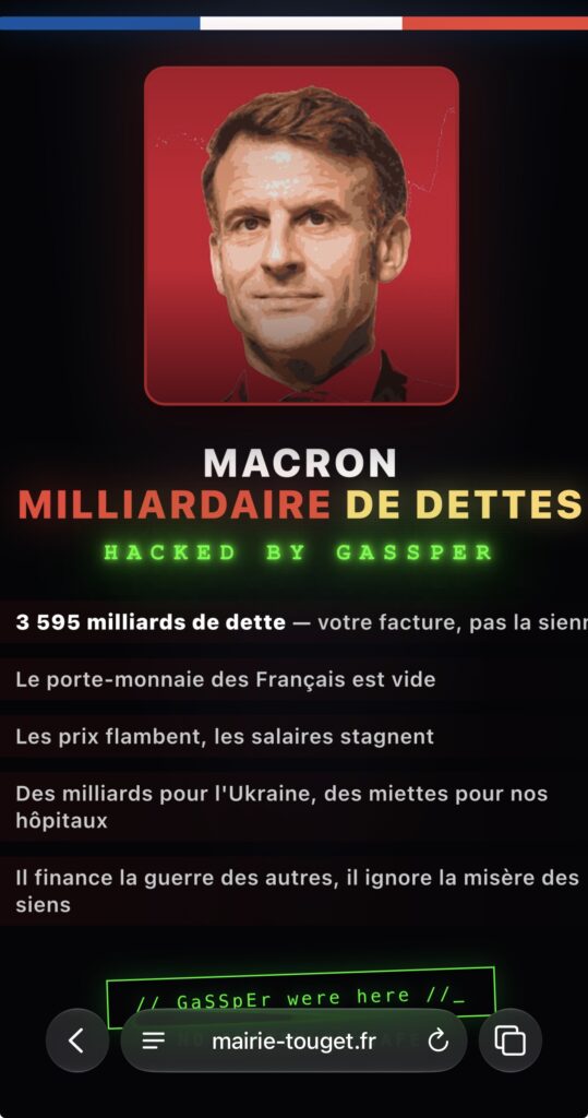 Mairie touget cyberattaque