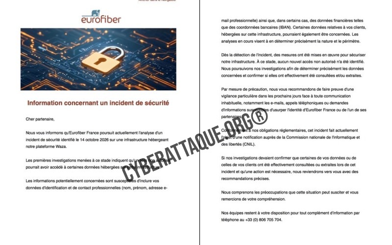 Eurofiber cyberattaque