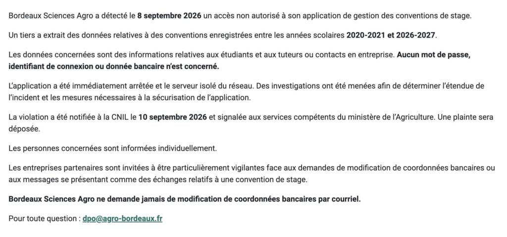 Bordeaux Sciences Agro preuve