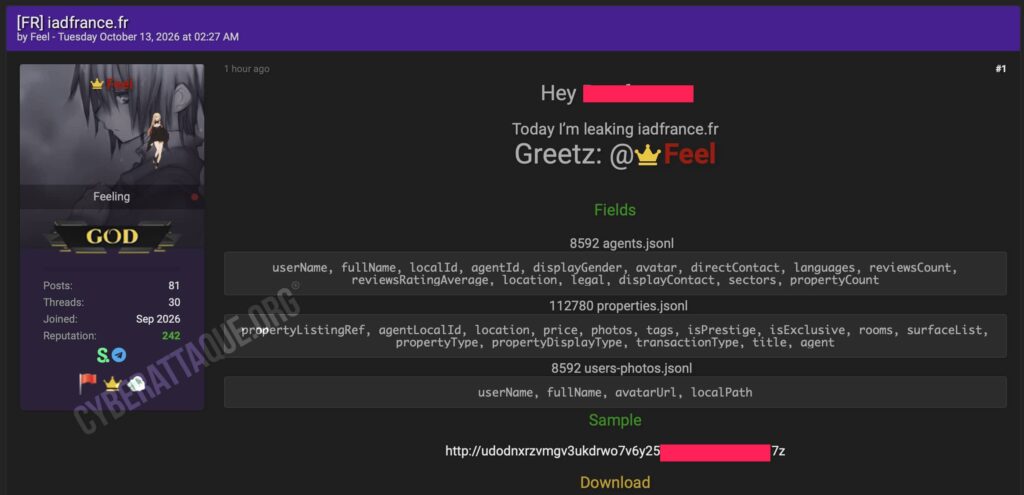 iAd cyberattaque