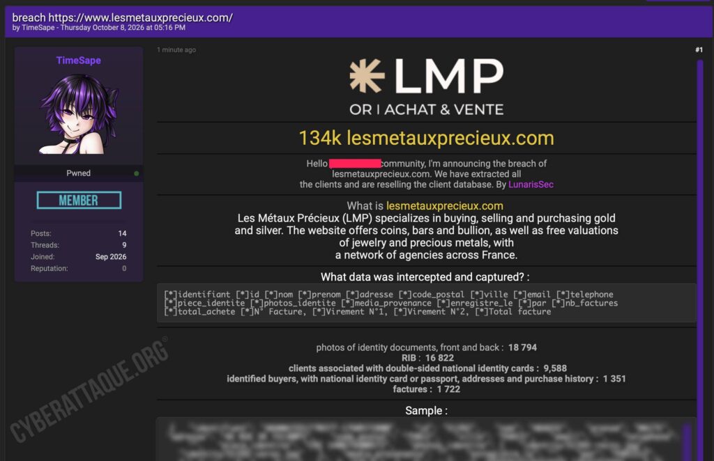 LMP cyberattaque