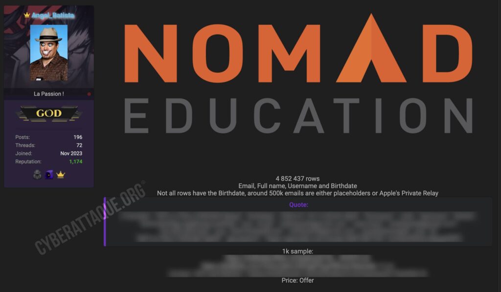 nomad education cyberattaque