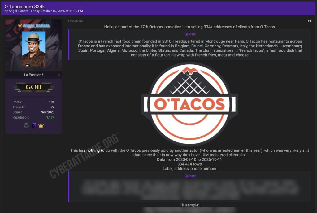 o tacos cyberattaque