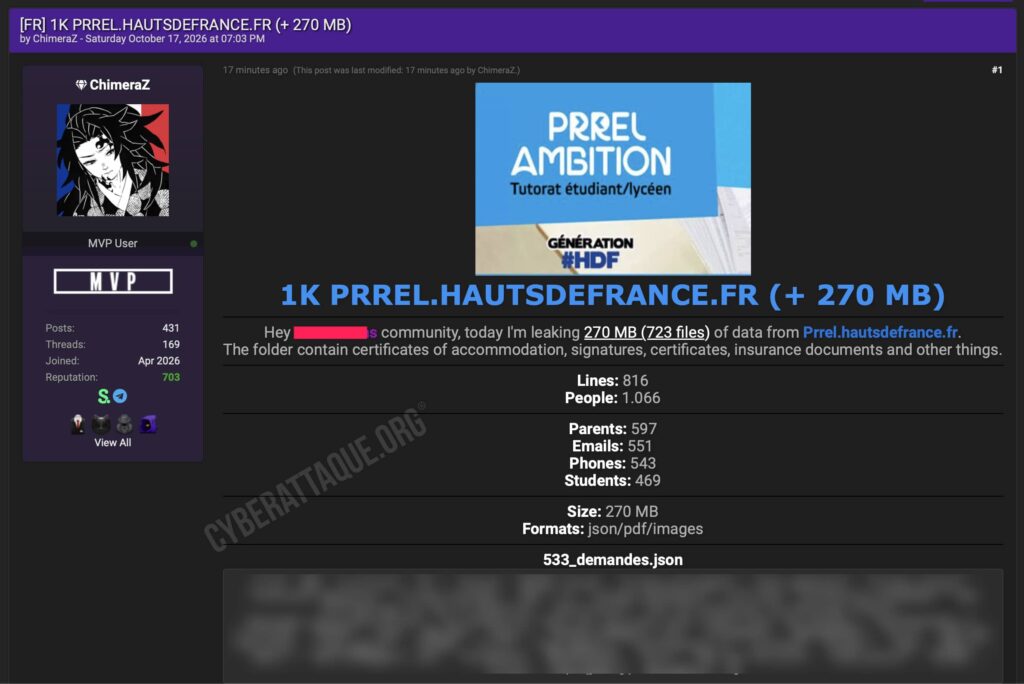 PRREL cyberattaque